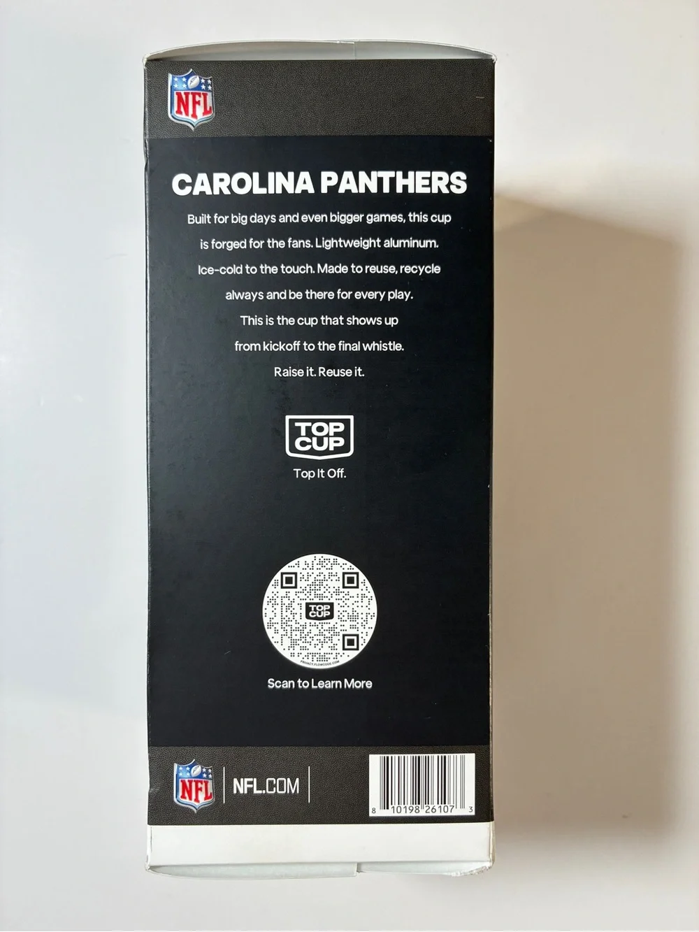 Top Cup NFL Carolina Panthers Reusable AluminumCups-20oz/10ct
